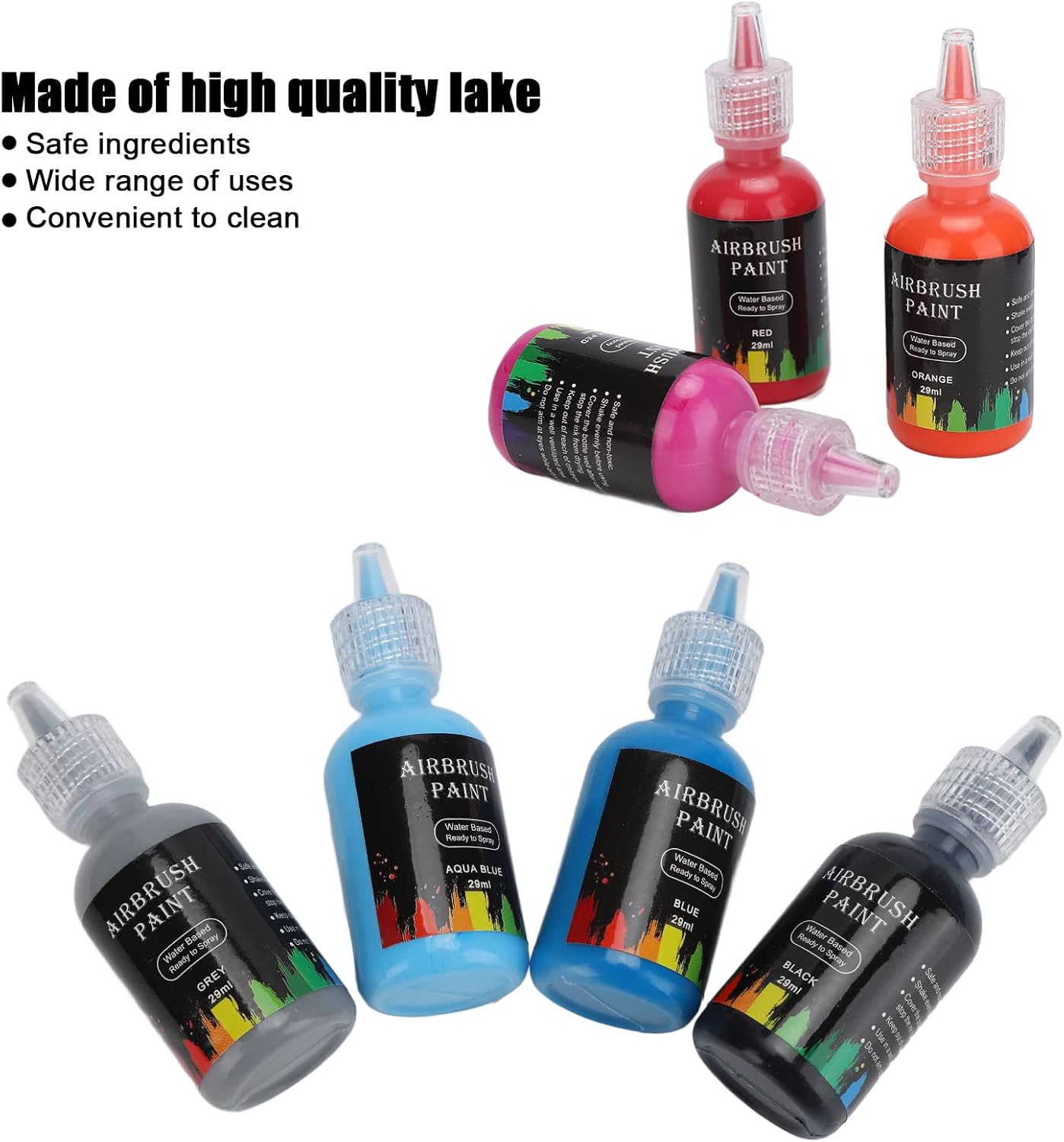 12 Colors Liquid Pigment Set, DIY Paint Ink Dye Supplies for Clothing Car Crafts Art Making, Water Based Ink with 348ml Total Volume, Matte Finish for Textile Metal Wood