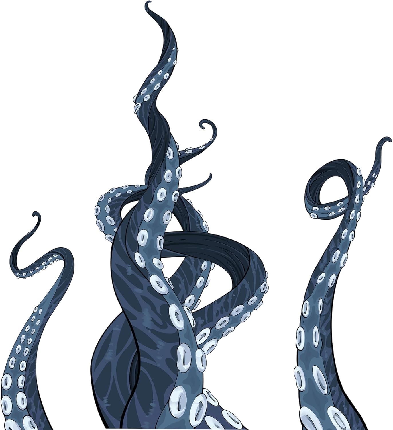 Octopus Art Decor Wall Decals Kraken Octopus Tentacles Wall Stickers for Shower Door French Door Bathroom Living Room Bedroom (Large)
