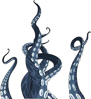 Octopus Art Decor Wall Decals Kraken Octopus Tentacles Wall Stickers for...