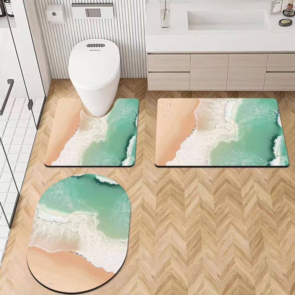 Tapis de salle de bain absorbant l'eau pour une routine matinale au sec et confortable