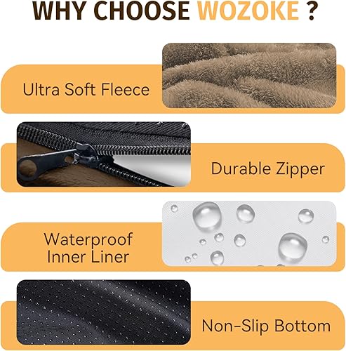 Miniatura 6 de Cama ortopédica impermeable para perros grandes cama lavable de espuma viscoelástica con refuerzos - Funda ortopédica extraíble XL para mascotas