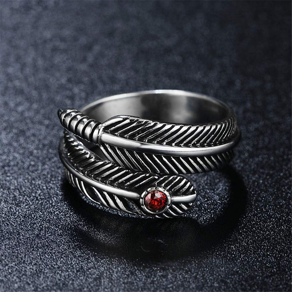 Unisex Hombres Mujeres 316l Acero Inoxidable Anillo Vendimia Pluma Envolver Punk Estilo