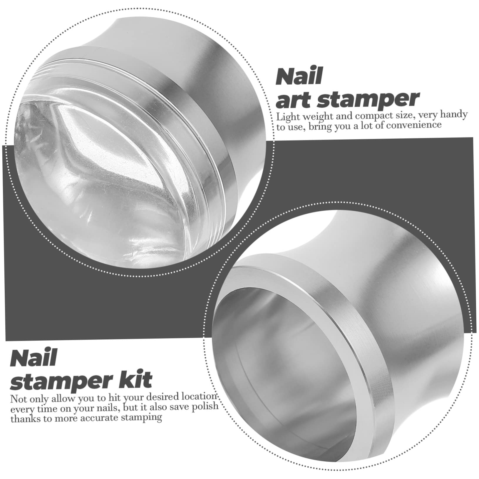 minkissy 5 Set Di Stamper Per Nail Art Strumenti Per Nail Art Stamper Per Nail Art Francese Piastre Per Nail Art Francese