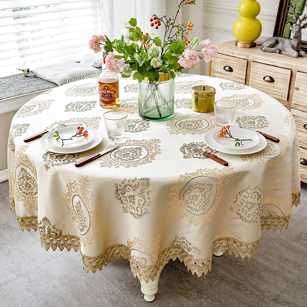 Nappe rectangulaire mariage en polyester épais style européen pour table de réception