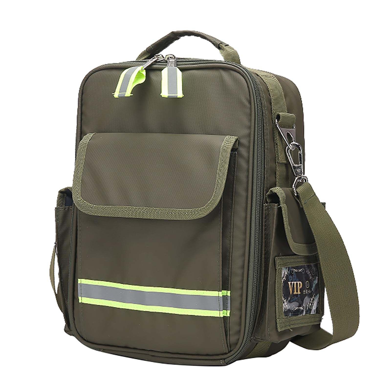 Bolsas de emergencia vacías,bolsa médica con asa y correa para el hombro,bolsa de suministros médicos,para el cuidado del hogar,senderismo(Verde Militar)