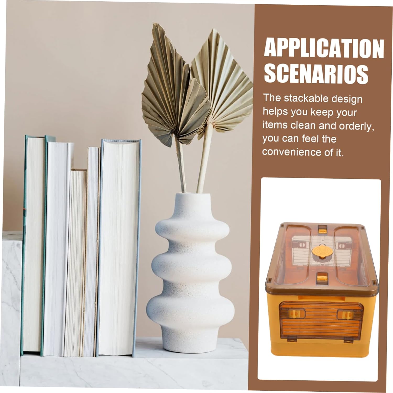 Healifty Foldable Transparent Plastic Storage Box with Lid and Wheels Stackable Multi Function Organizer Bin for Home Space Saving PP Material Container for Easy Moving and Quick Access