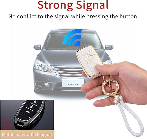 Miniatura 4 de Gematay Funda para llavero para Land Rover Jaguar, compatible con Evoque Velar Sport Discovery Freelander2 LR4 Land Rover Sport Jaguar XF XJ XE