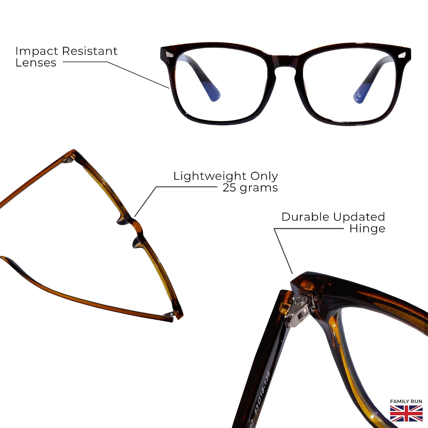 Ziffs Vision® Blue Light Blocking Glasses - Gaming Glasses - Premium Magnetic case & Accessories - Blue Light Glasses Women & Men - British Brand - Image 3