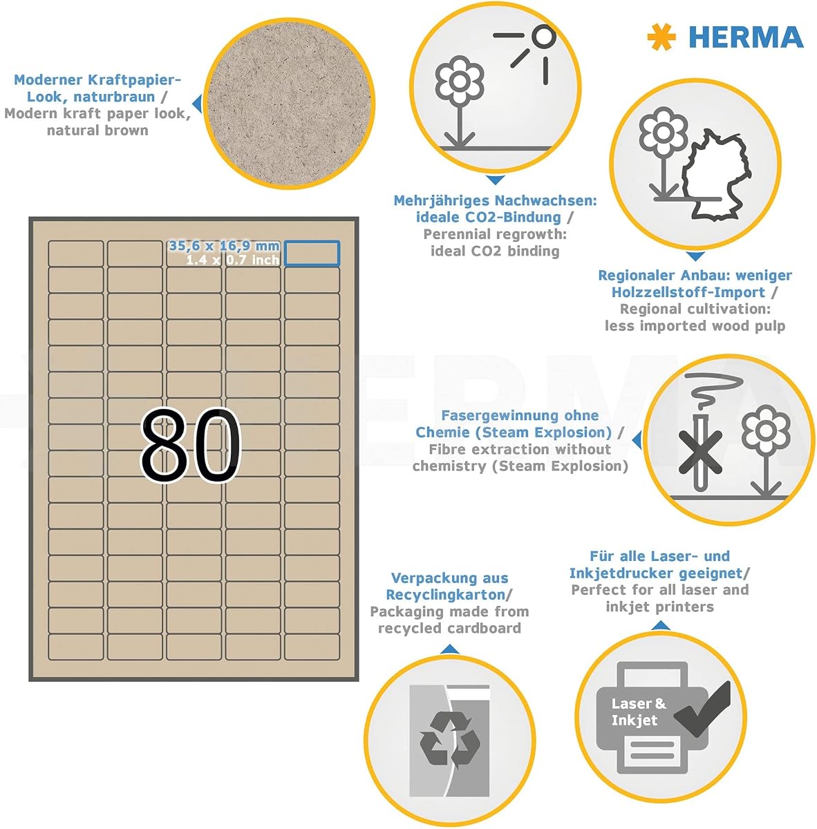 Self-Adhesive Kraft Paper Label Roll view 4