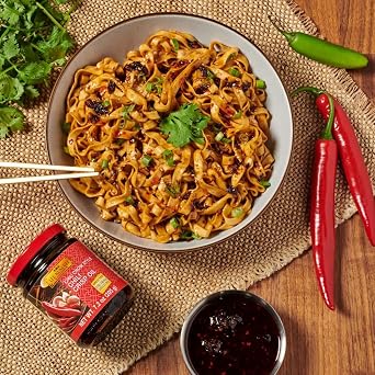Lee Kum Kee Chiu Chow Chili Crisp Oil 205g/7.2oz - Savory Chili Sauce for Authentic Chinese Cuisine, Perfect for Dips, Drizzling and Stir-Frying