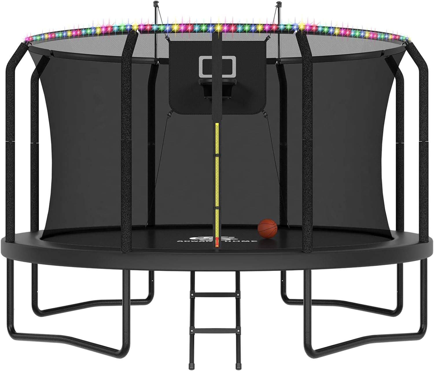 ACWARM HOME Trampoline with Hoop and Lights