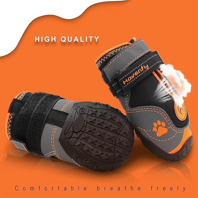Foto 2 de 7 de 2PCS Botas Protectoras para Perros, Zapatos Impermeables Con Correas Ajustables