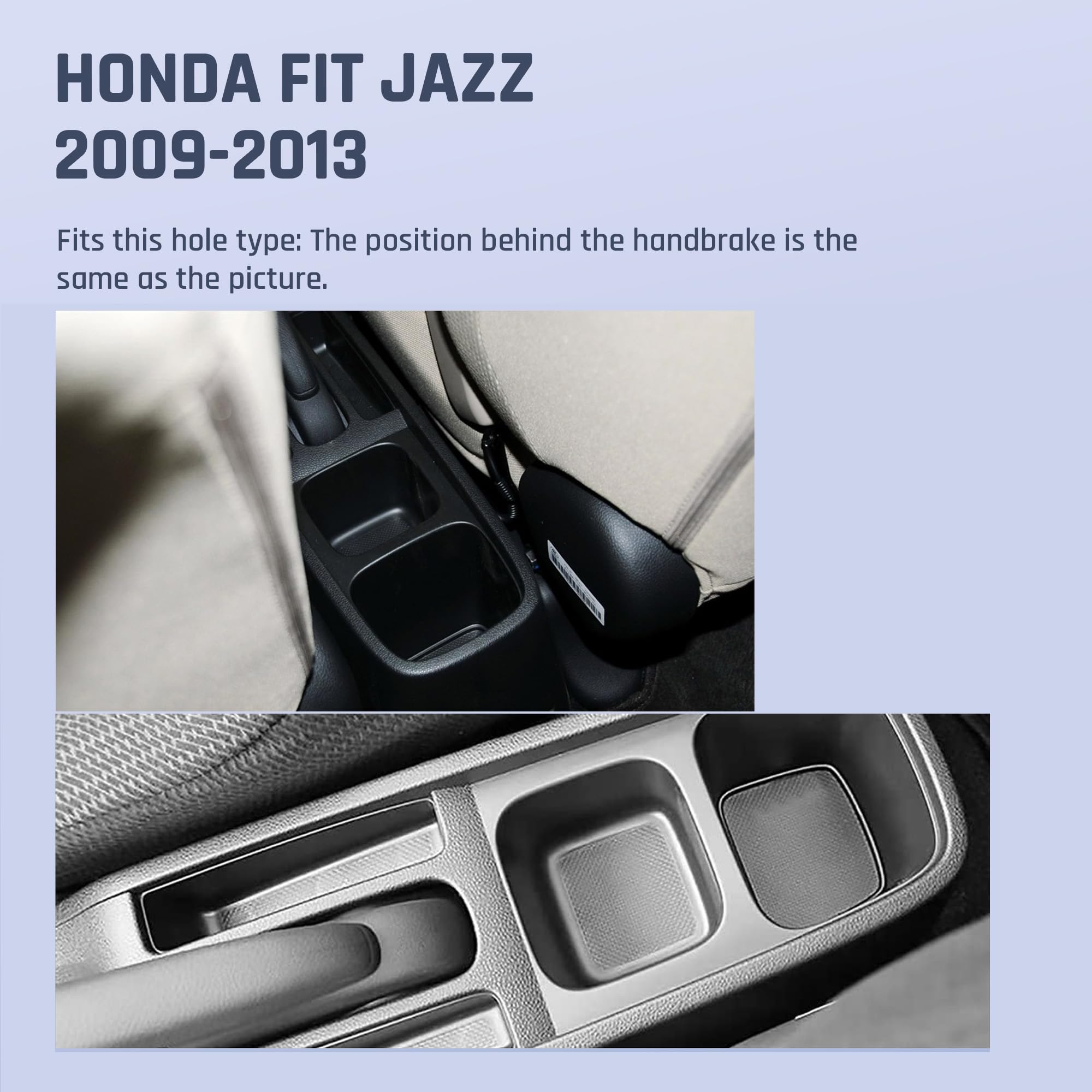 Reposabrazos de coche para Honda Fit Jazz 2009-2013, consola central para coche, doble espacio de almacenamiento con soporte para bebidas, 7 puertos USB, caja de utilidad trasera, fácil montaje