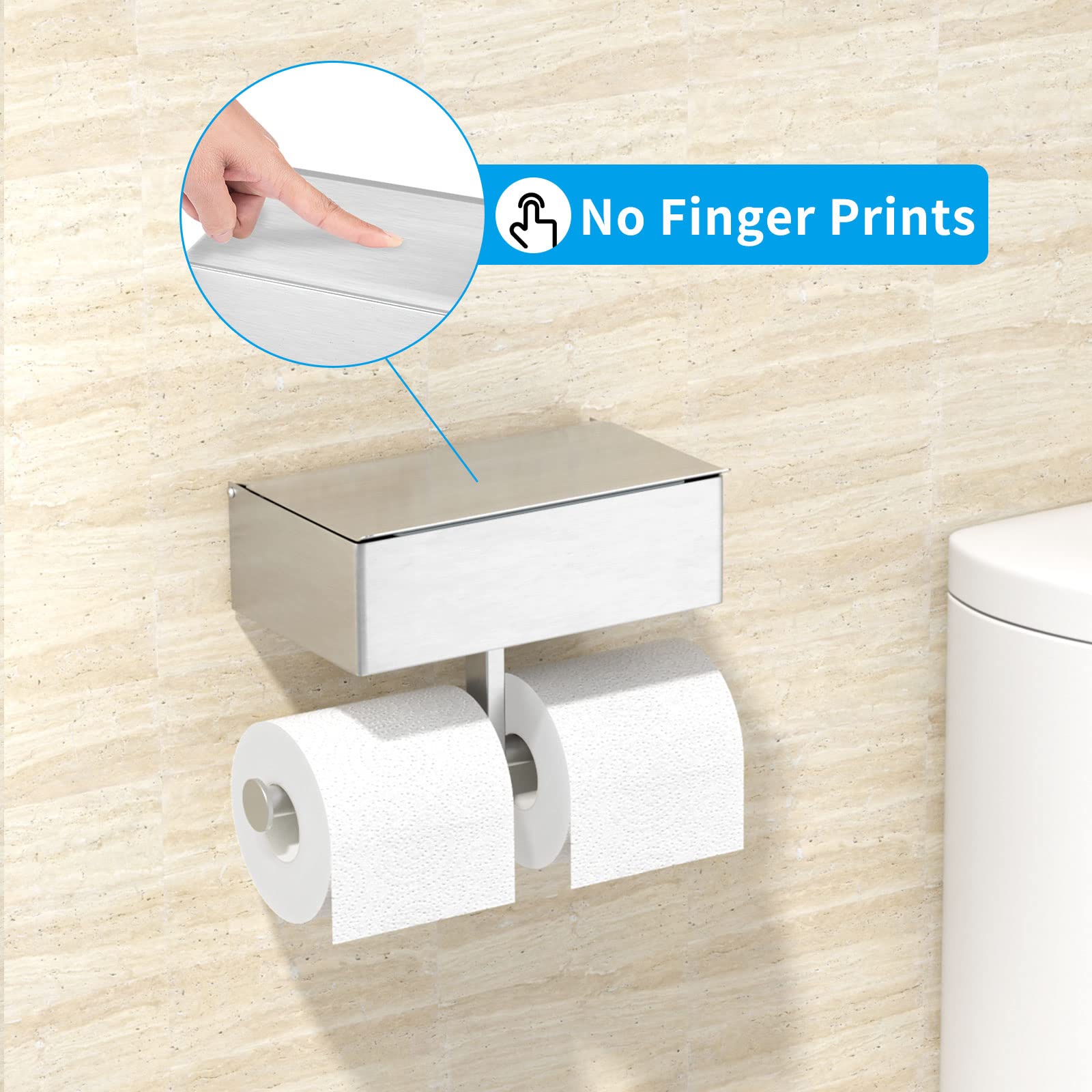 Soporte De Papel Higiénico Con Estante, Estante De Almacenamiento Para