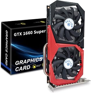 ZER-LON GTX 1660 Super 6GB GDDR6 Gaming Graphics Card, PCIe 3.0, Dual Fan Cooling