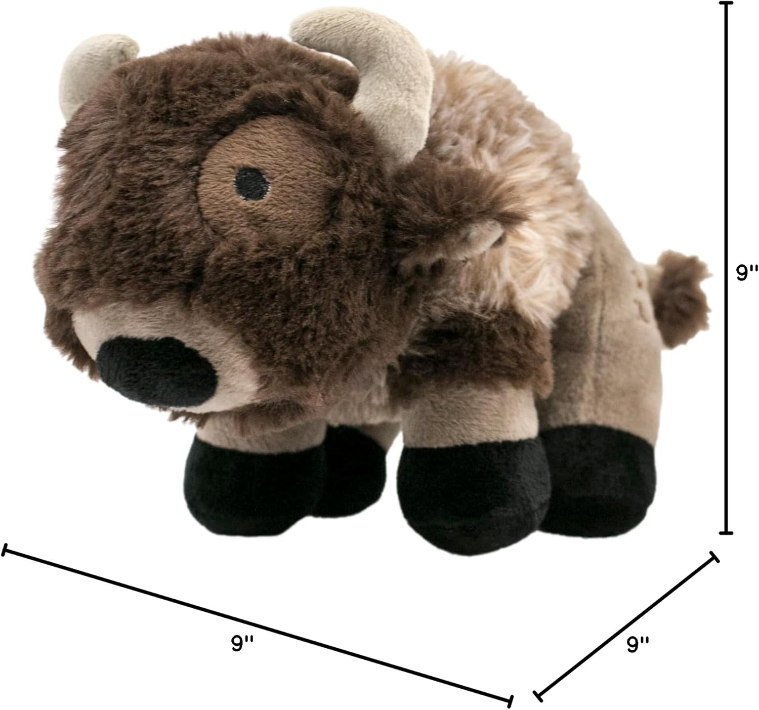 Tall Tails Buffalo with Squeaker Toy for Dogs