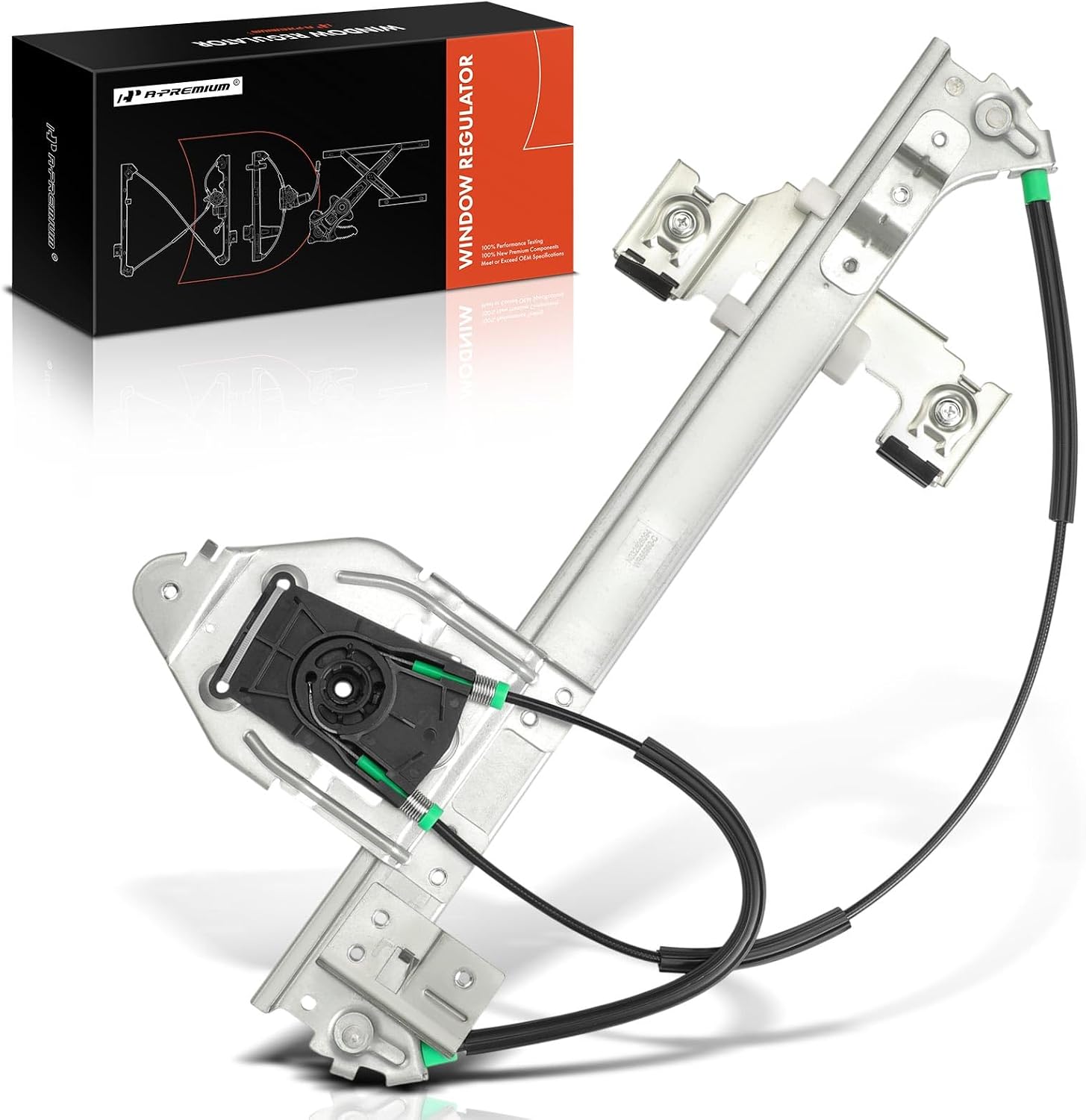 A-Premium Power Window Regulator Rear Driver Side Compatible with Chevrolet Trailblazer 2002-2009 & GMC Envoy & Isuzu Ascender & Oldsmobile Bravada & Saab 9-7x & Buick Rainier, Without Motor
