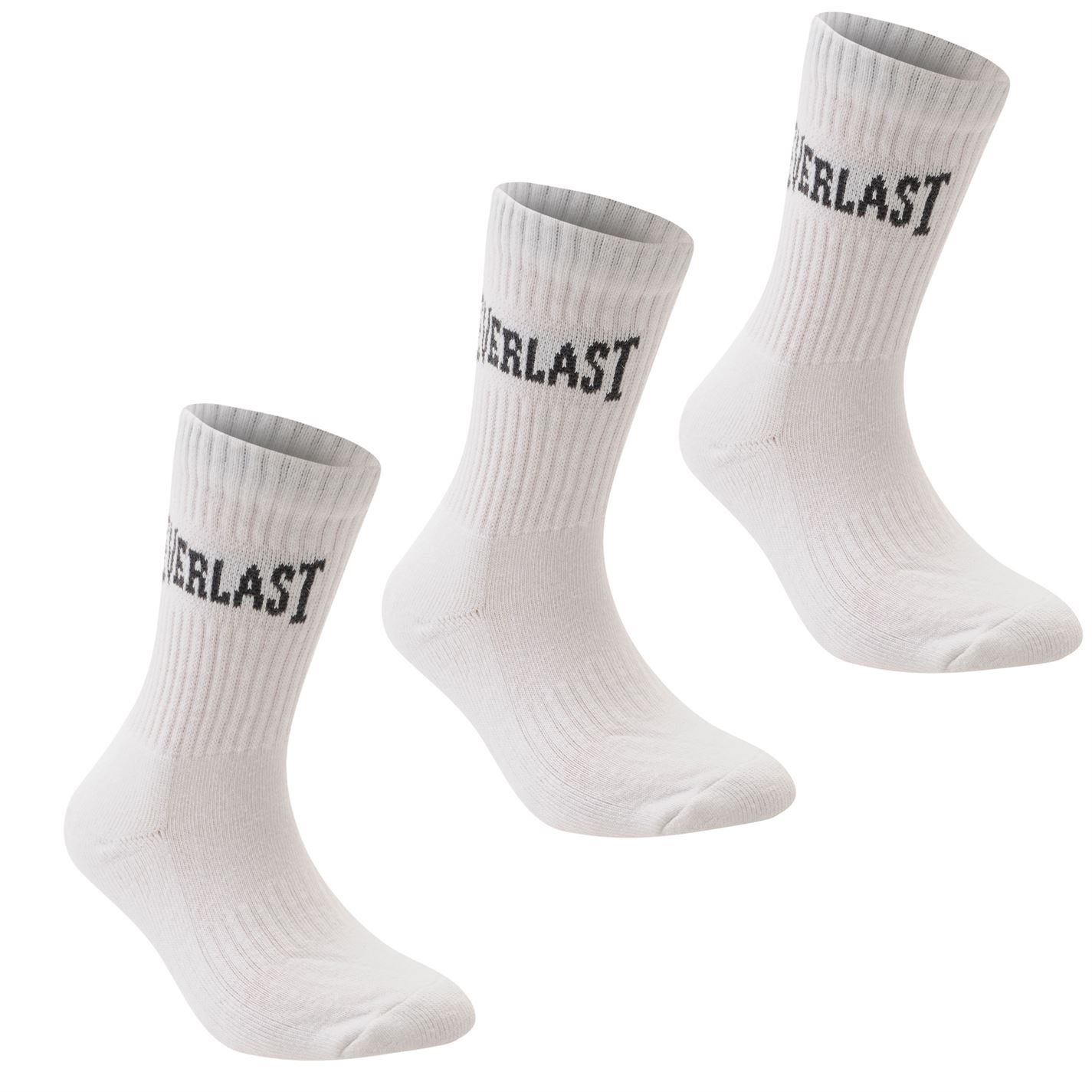 Everlast Mens 3 Pack Crew Socks White Mens 7-11