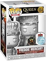 Vista 2 de Funko Queen King Freddie Mercury Platinum Exclusive Pop! con Pin 184