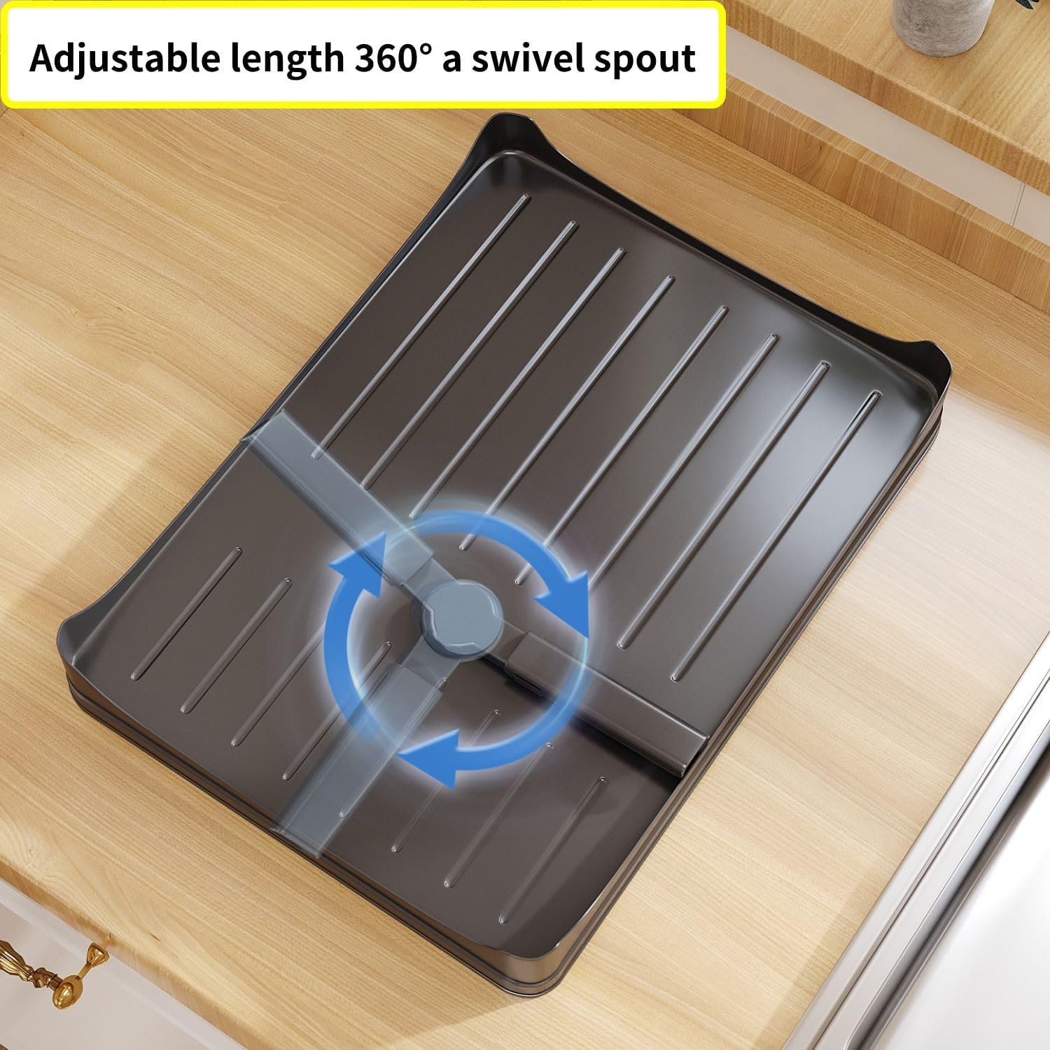 Dish Racks for Kitchen Counter, Dish Drying Rack, Over The Sink Drying Rack Kitchen, 2 Tier Dish Drainers with Drain Board Cup Holder and Utensil Holder (Black)