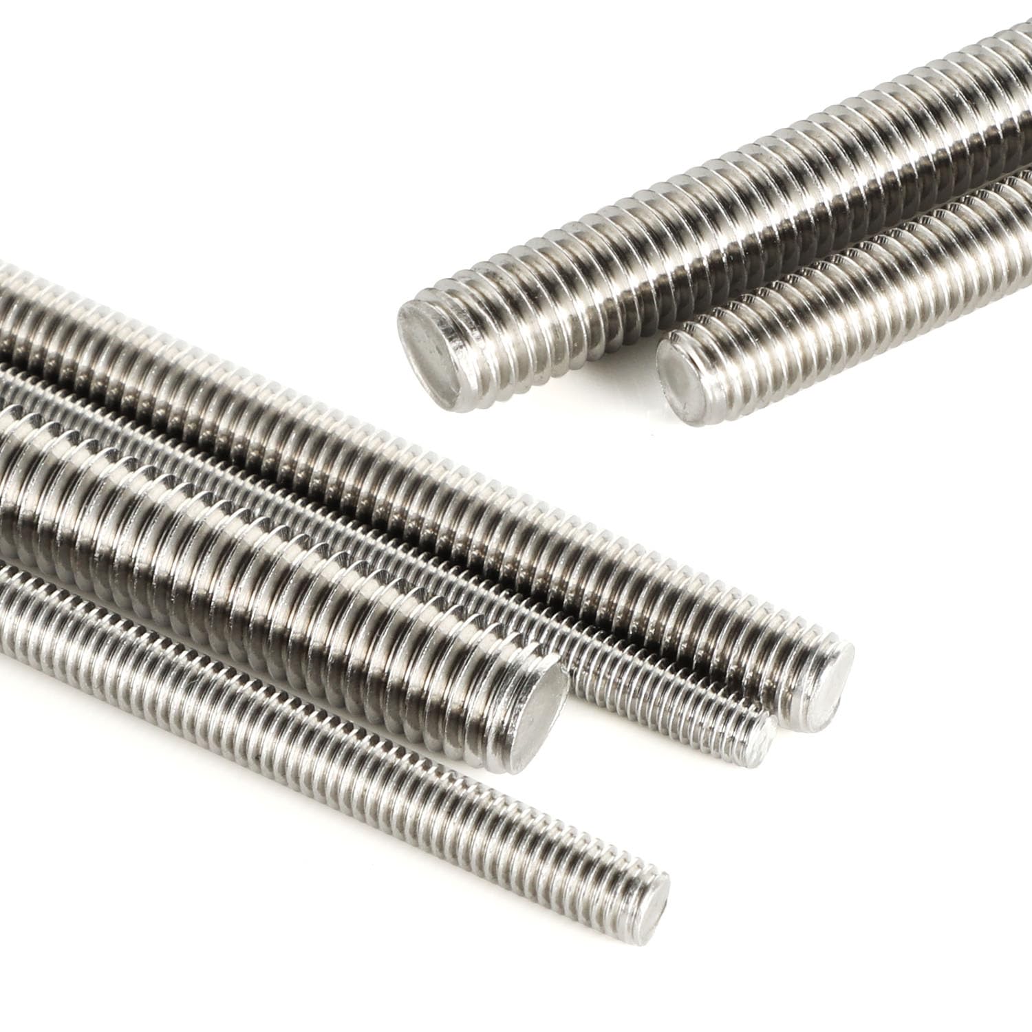 304 Stainless Steel Threaded Rods - M6 x 300mm (2 PCS) -4 304 Stainless Steel Threaded Rods - M6 x 300mm (2 PCS) -4