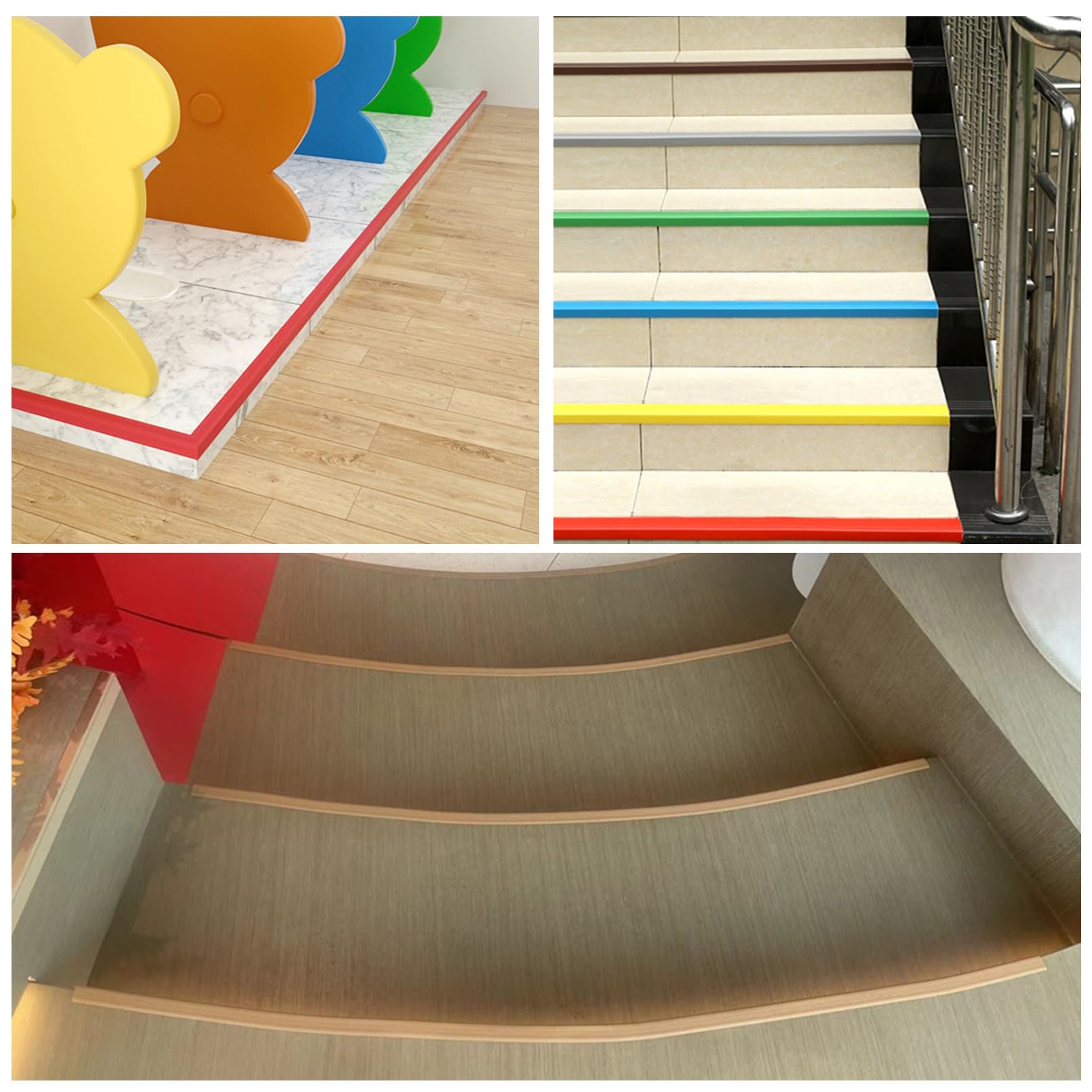 Tiras Antideslizantes Para Peldaños, Perfil de Borde de Escalera Antideslizante Tiras Para Peldaños, Adecuado Para Escaleras Interiores Y Exteriores, Borde Antideslizante Para Escaleras(Blue,5m/197in)