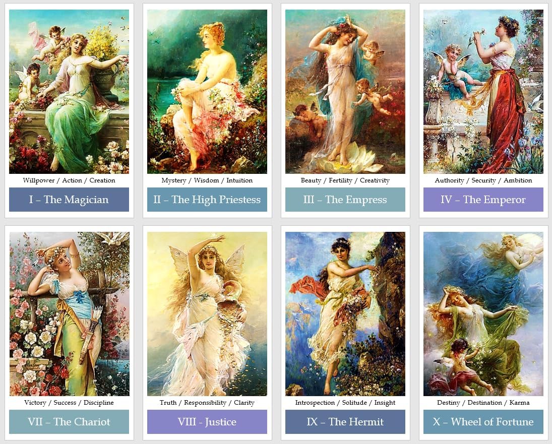 Dreamland Tarot Cards Deck. Vintage Art by Fantasy Artist Hans Zatzka