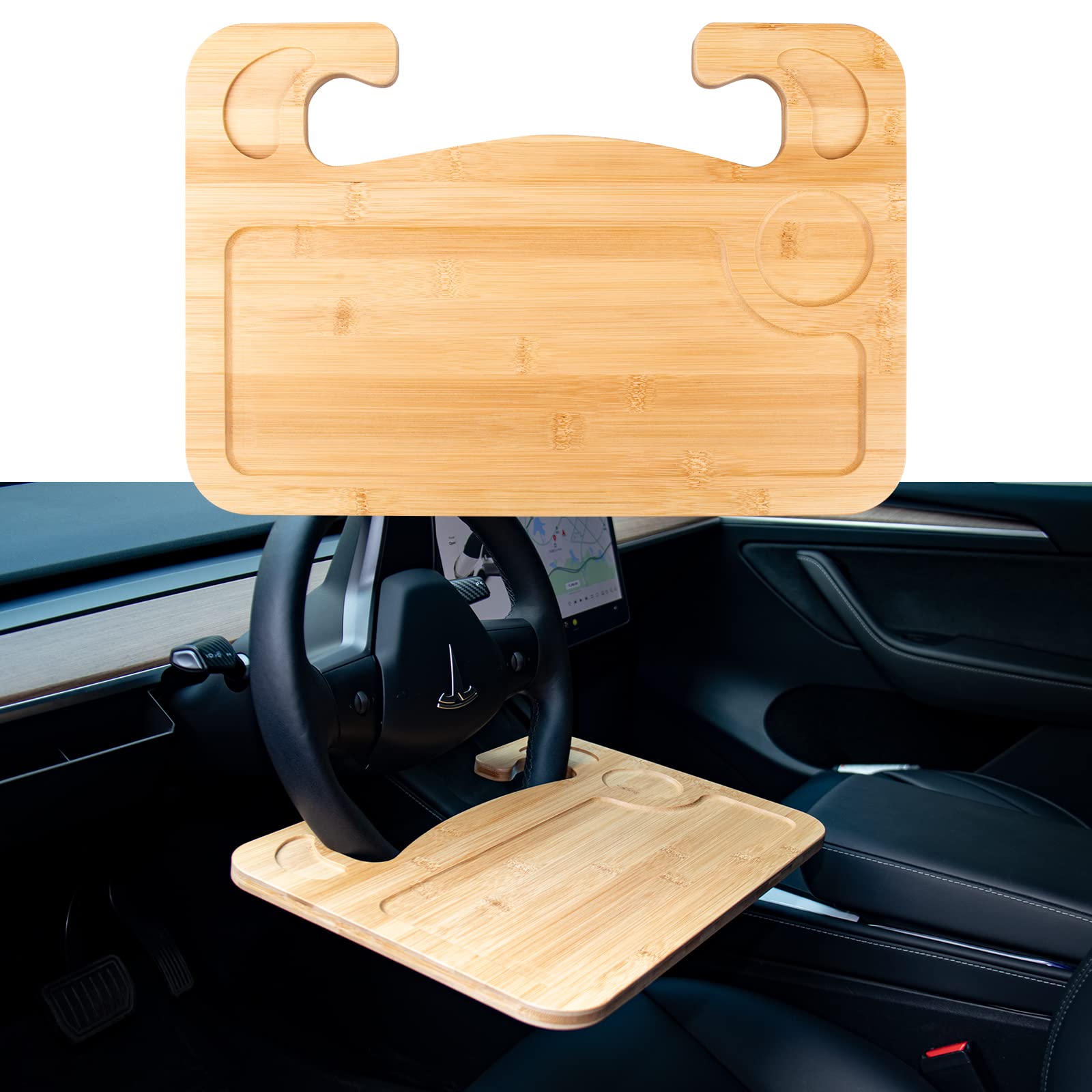 Buy BASENOR 2022 Tesla Model Y Model 3 Eating/Laptop Steering Wheel