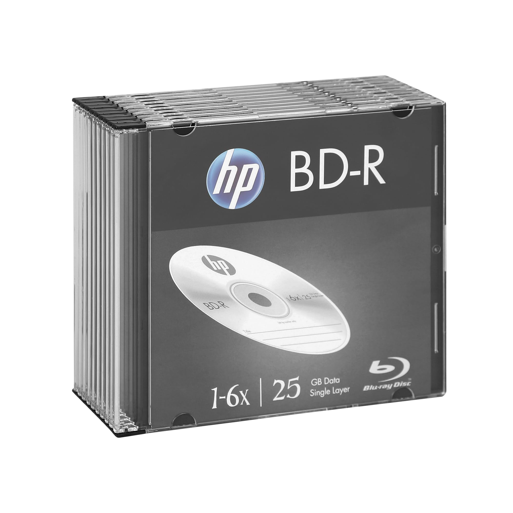 HP Bluray BDR 25GB Premium Recordable Disc Slim Case 6X Speed (Pack of 10)-image-37