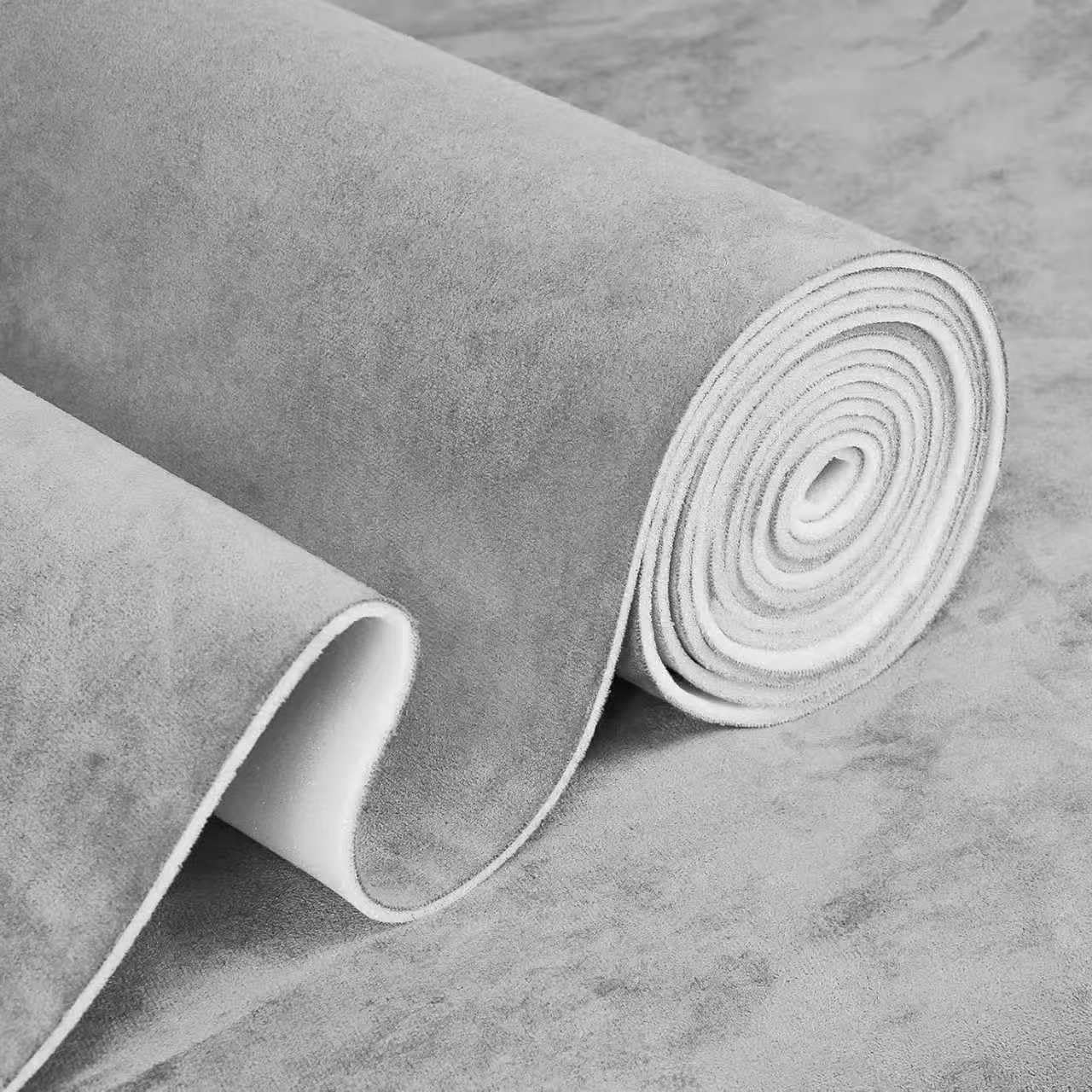 Hiksuky Suede Auto Headliner Fabric 96" L × 58" W with Foam Backing - Gray Interior Replacement Material for Car/Truck/SUV/RV Roof, Tube Packaging - Home Repair/DIY Headliner Material