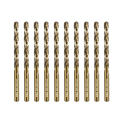 Miniatura 21 de SALI Juego de brocas de cobalto, 10 piezas de 7/32 pulgadas M35 kit de brocas de acero de alta velocidad de longitud estándar para metal endurecido,