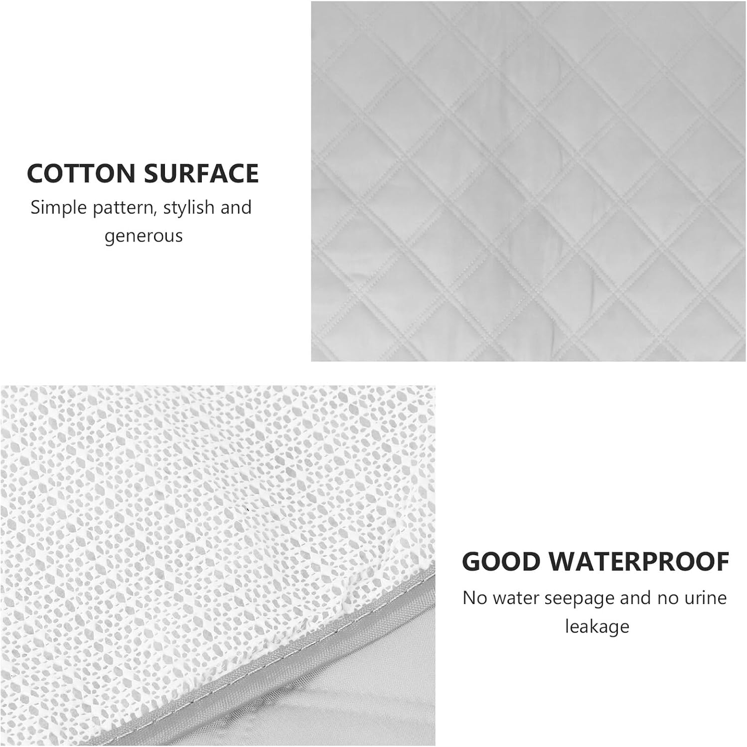 Incontinence Seat Pad with Absorbent Breathable Quick-Dry Chair Protector Cushion for Adults and Wheelchair Use Washable Grey Underpad
