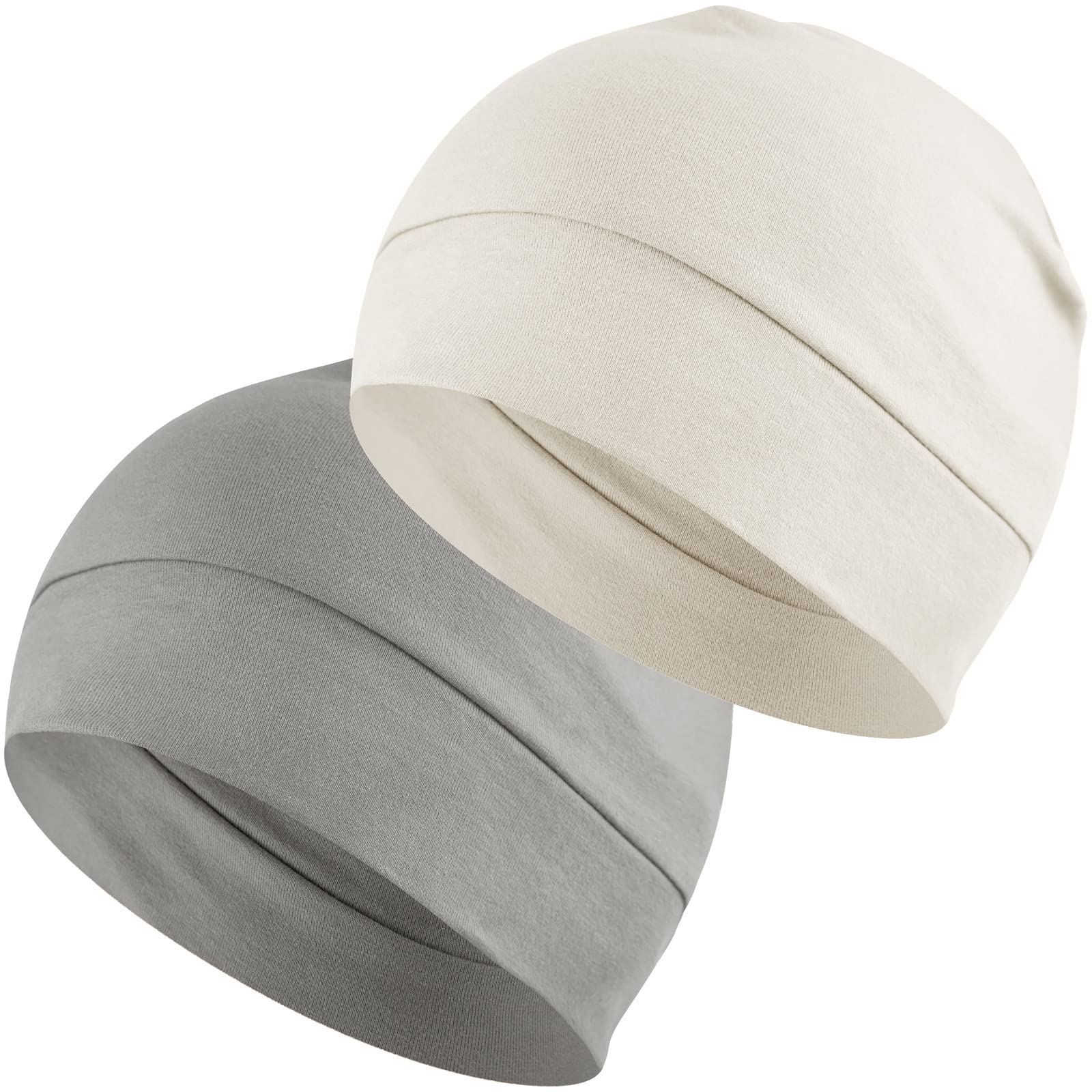 Headshion 100% Cotton Skull Caps Beanie Sleeping Hats for Men Women