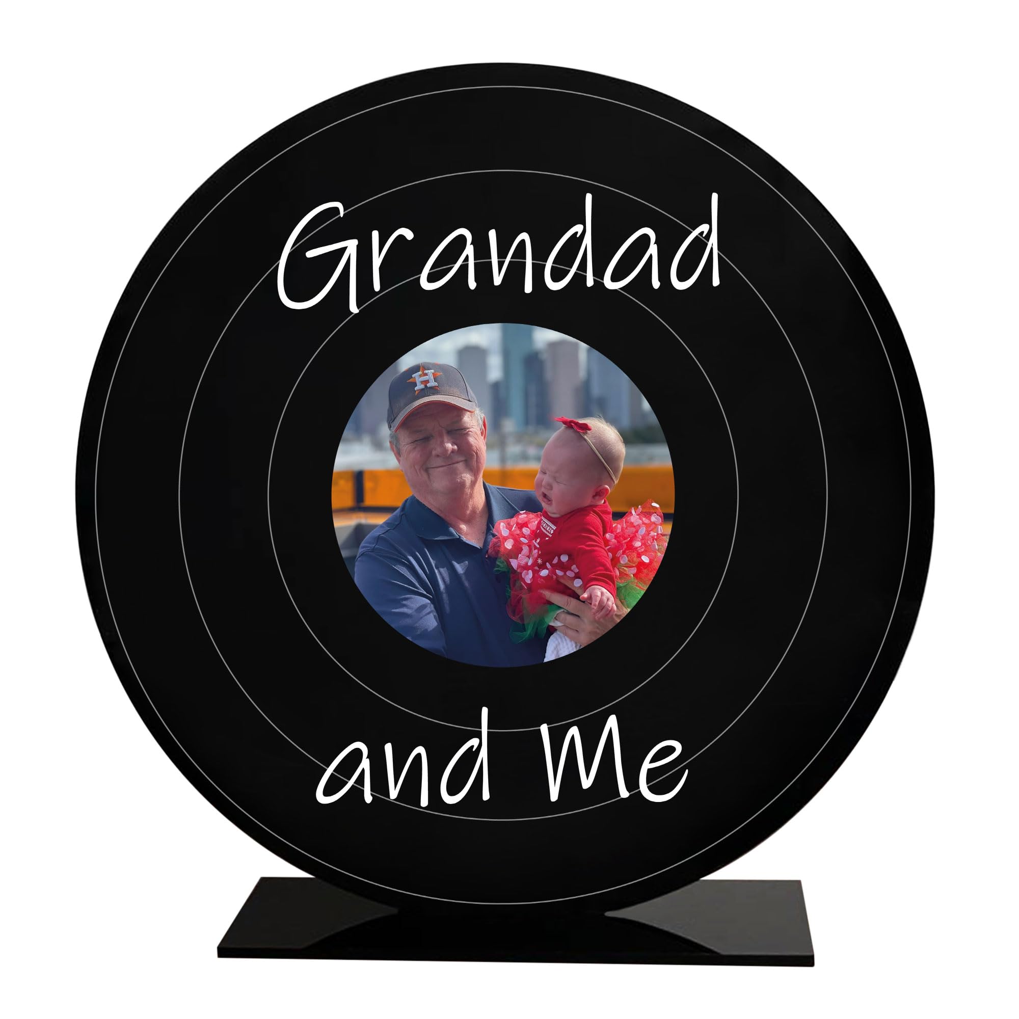Red Ocean Personalised Photo Frame For Grandad For Birthday Christmas Grandad And Me Vinyl Style Picture Frame Thank You Keepsake