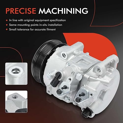 Miniatura 4 de A-Premium Compresor A/C con embrague compatible con Scion tC 2.5L 2011-2016 Coupé