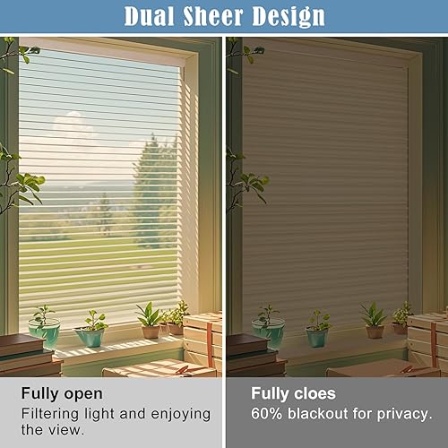 Miniatura 2 de TIPIACE Persianas motorizadas recargables, opacas, de tela gruesa, impermeable, compatible con Alexa Google a través de Hub (blanco puro)