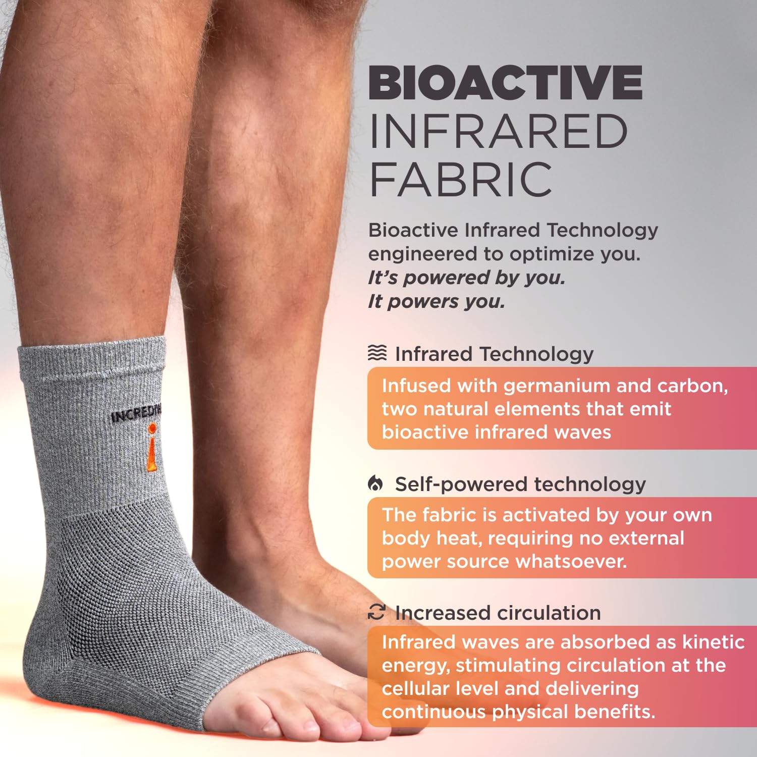 Incrediwear Tobillera para aliviar el dolor en las articulaciones, soporte de esguince de tobillo, artritis, alivio de inflamación y circulación, soporte de tobillo para mujeres y hombres (negro