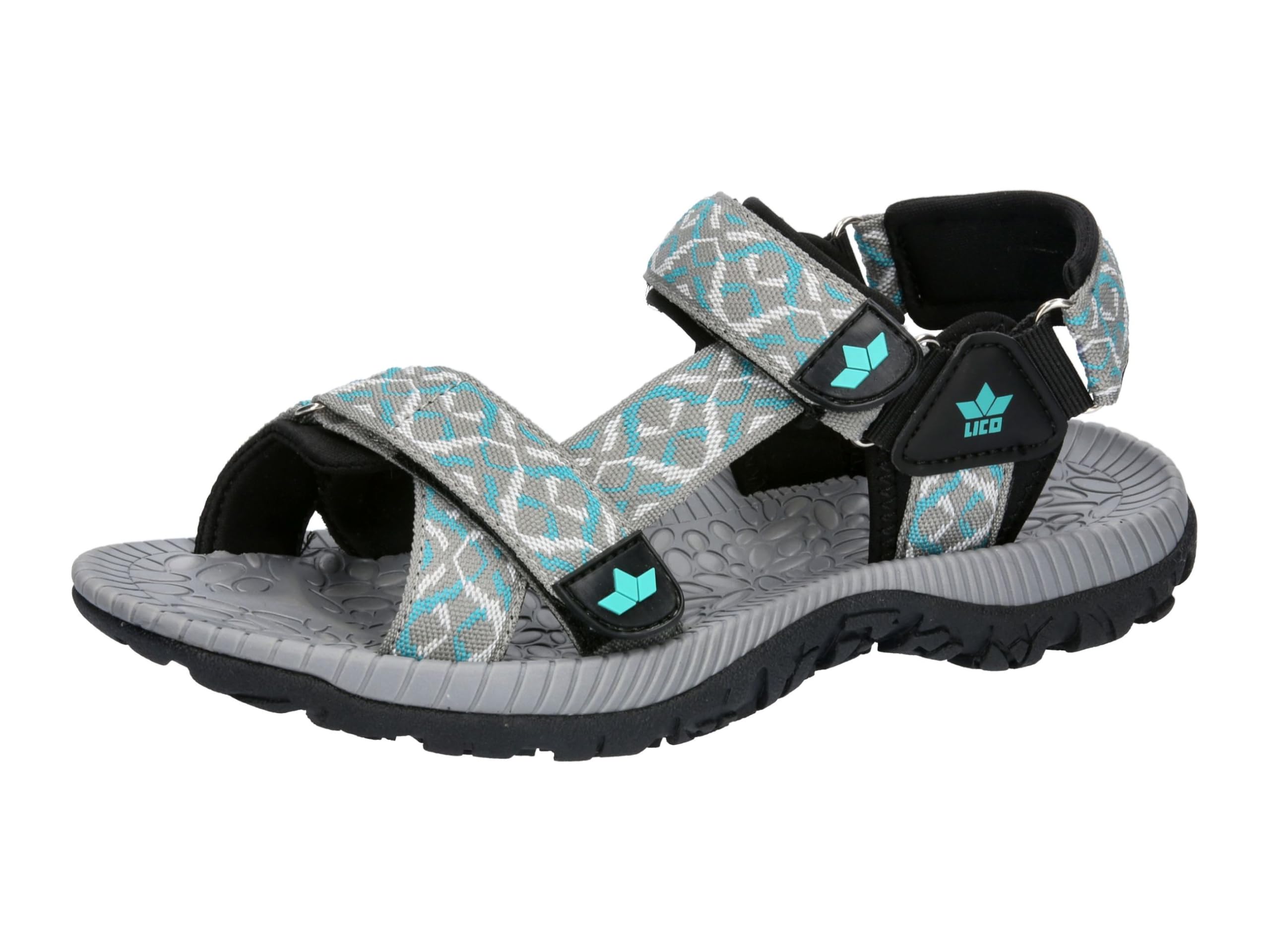 Lico Women's Samoa V Sandals, Grey/Turquoise, 36 EU, Grey turquoise, 4 UK