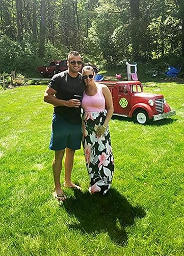 Miniatura 4 de BLUETIME - Vestido largo de verano, sin mangas, con estampado floral, estilo bohemio, para mujer (S-3XL)