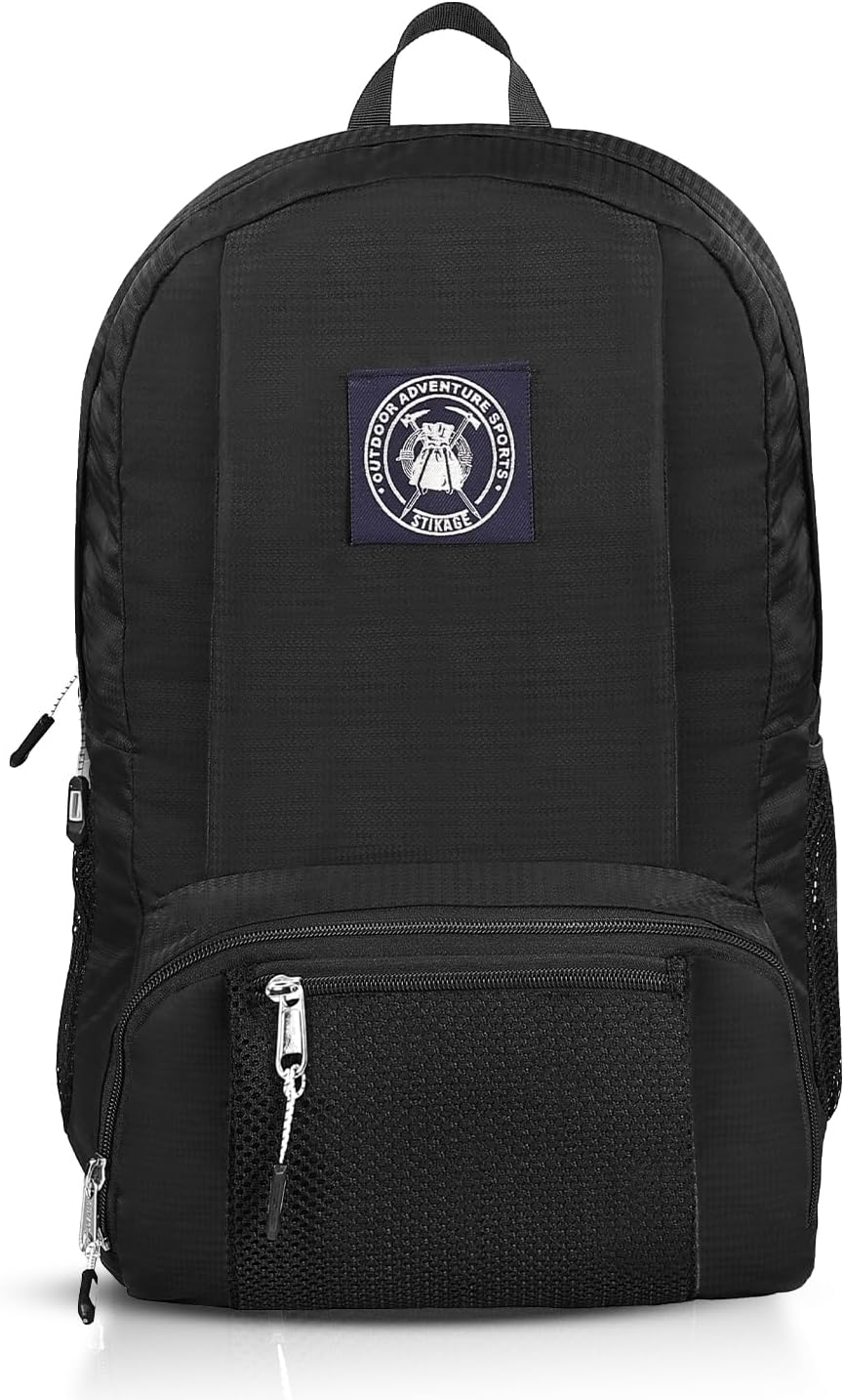 Walker Ultralight Packable Hiking Backpack – 0.9 lb Foldable Travel Daypack, Carry-On Compliant, Water-Resistant Hiking Backpack with Bottle Pockets