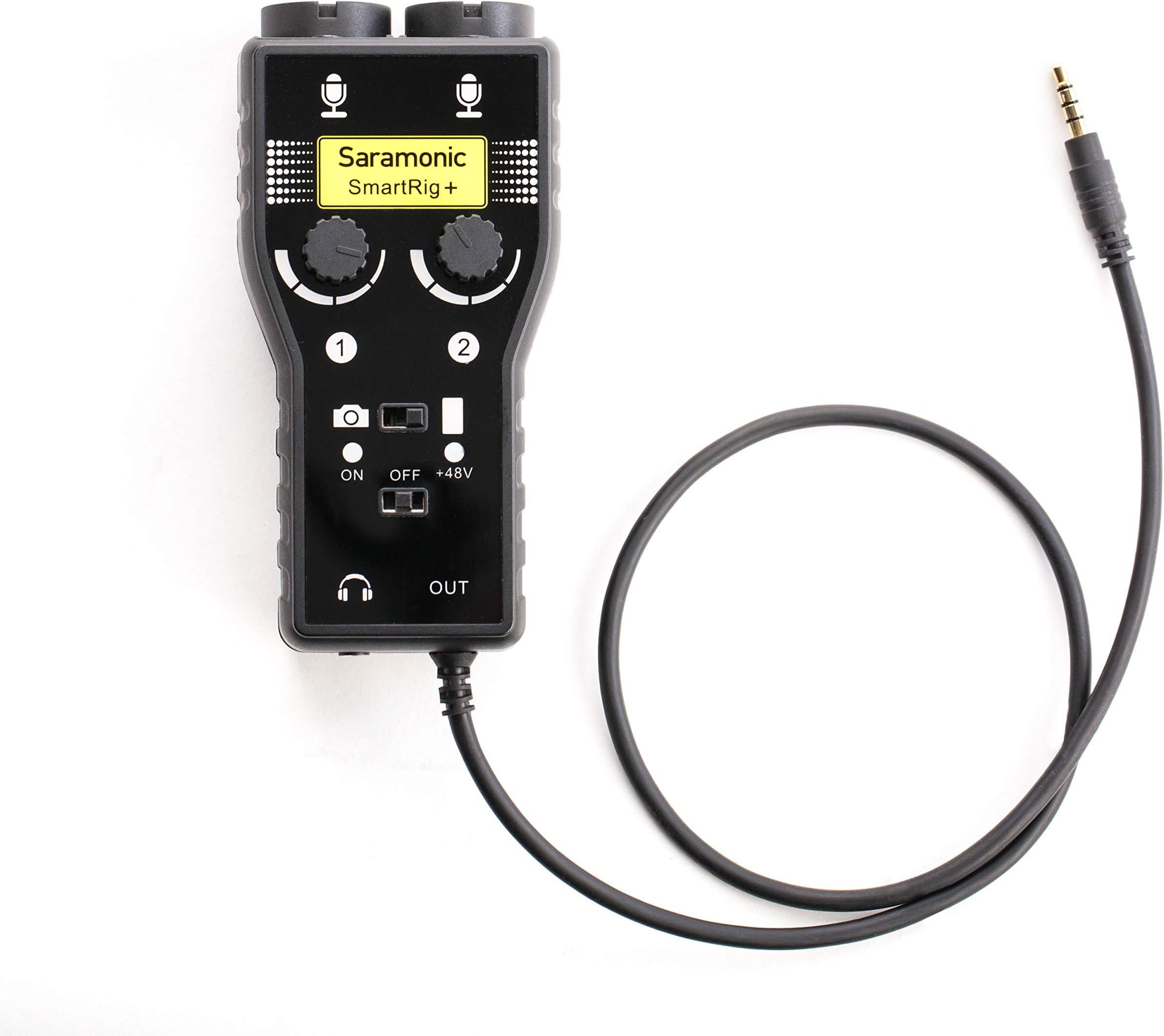 Saramonic2-Ch Audio Interface w/XLR, 1/4" & 1/8” for Smartphones, Tablets & Cameras (SmartRig+)