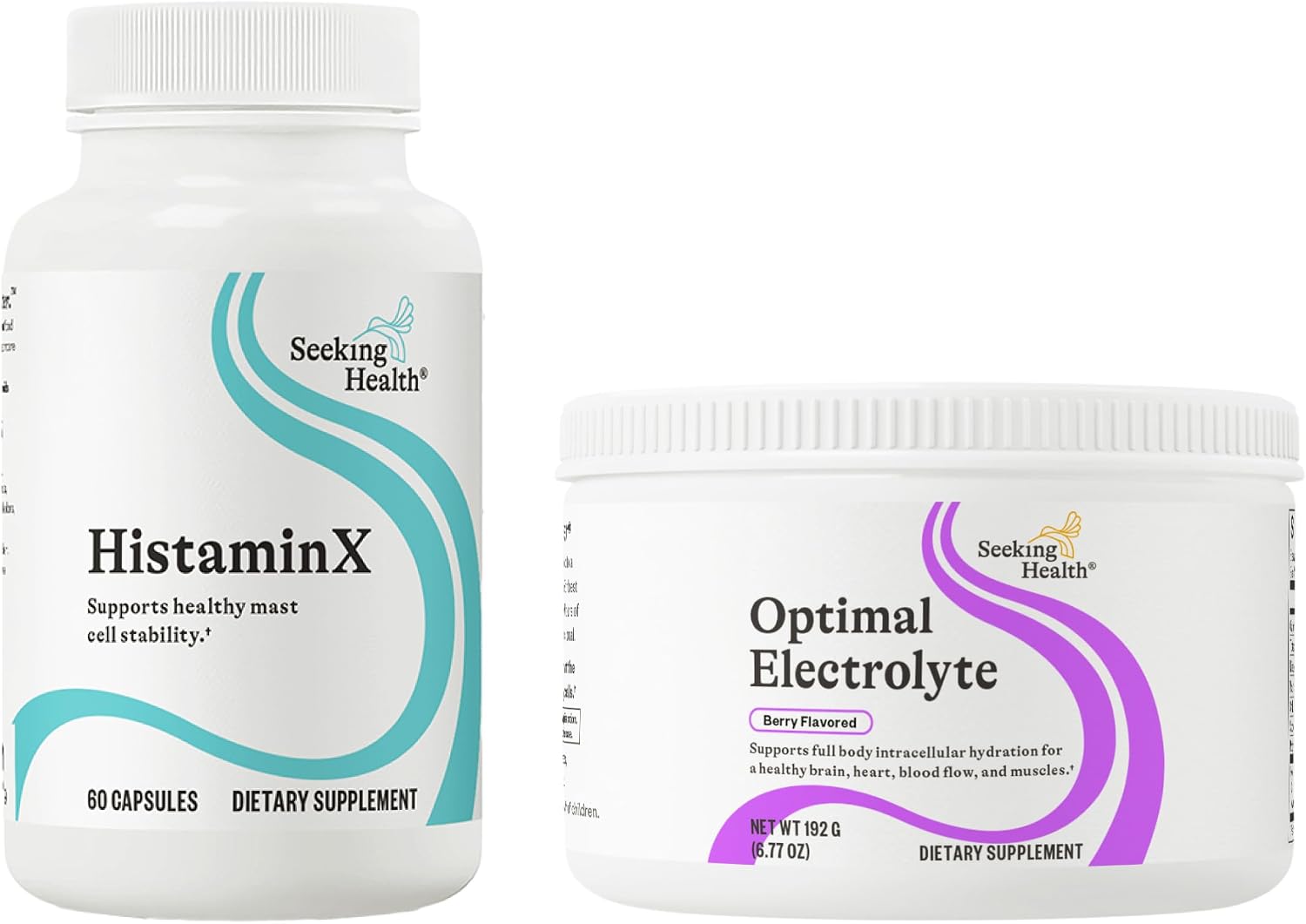 HistaminX & Optimal Electrolyte: Quercetin, Bioflavonoids for Immune & Histamine Balance + Electrolyte Powder, Berry (60/30 Servings)