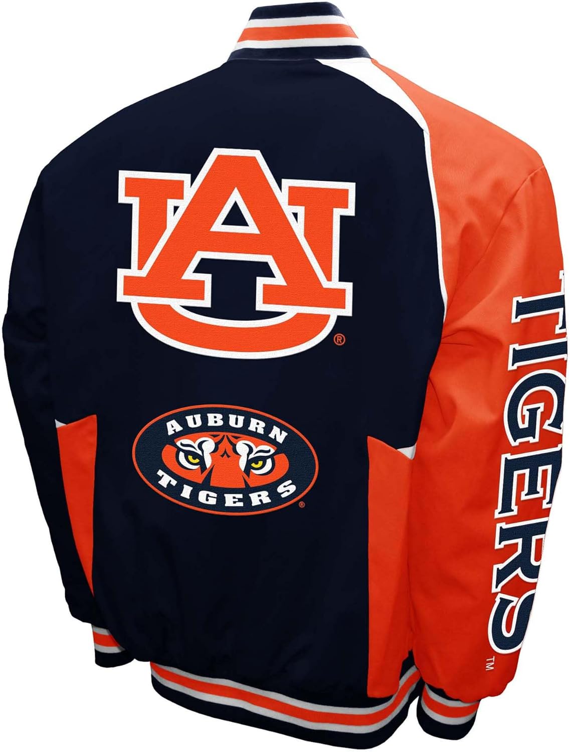 2Bhip NCAA Auburn University Tigers Adult Navy Spirit Twill Bomber Jacket Fall Coat Campus Jackets