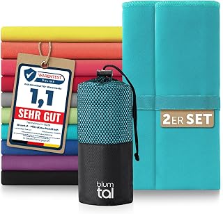 Blumtal Mikrofaser Handtuch leicht & extra saugstark - schnelltrocknende Microfaser Handtücher - optimal als Fitness Handtuch/Strandtuch Mikrofaser/Gym Towel - Reisehandtuch kompakt - Petrol