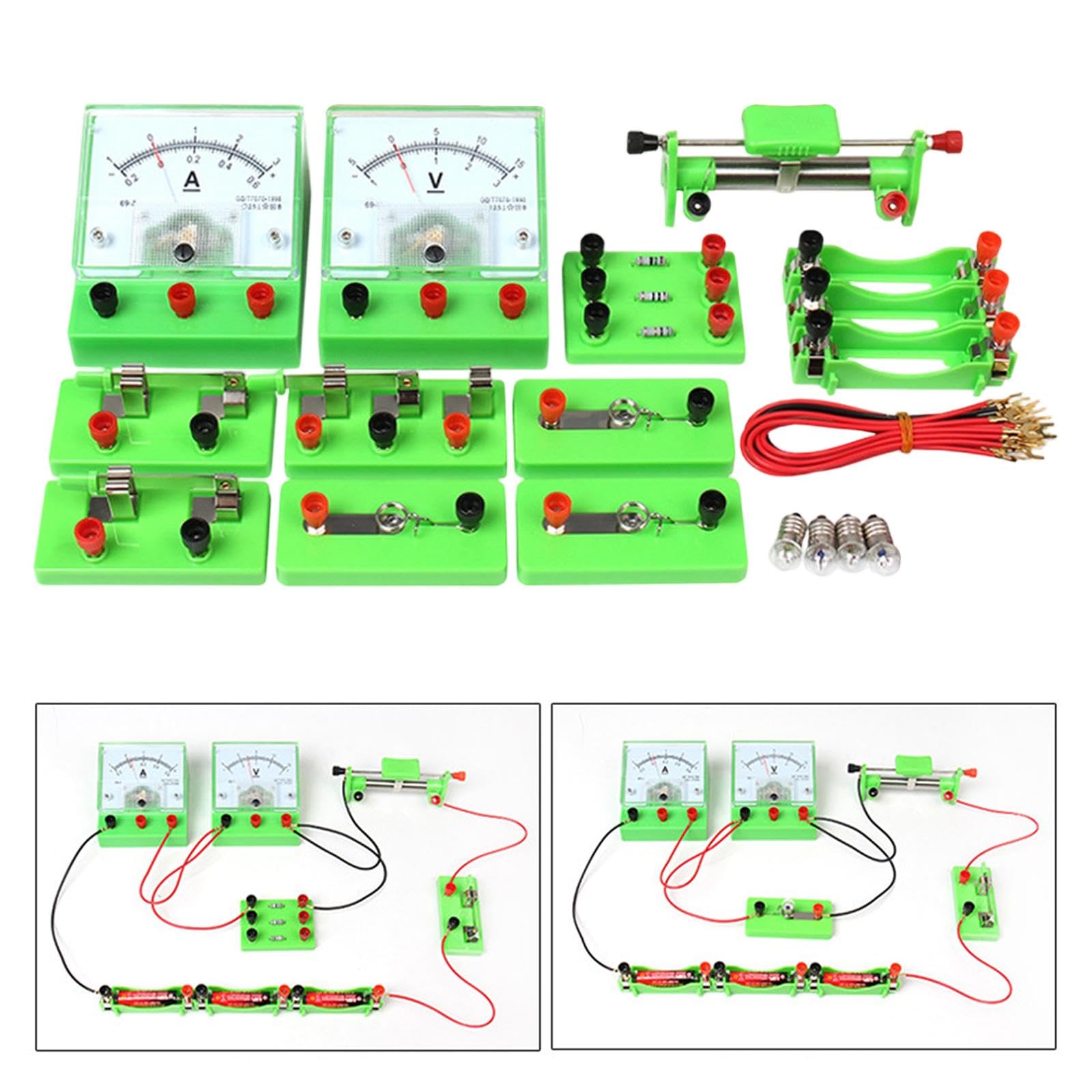 F Fityle Kit per esperimenti di circuiti fisici, Strumento di Base per circuiti elettrici per Studenti, didattici per Laboratori di Fisica e scienze, Regalo di