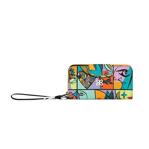 Tulum, Nylon Large Zip Around Wallet, Wristlet, Purse with Card