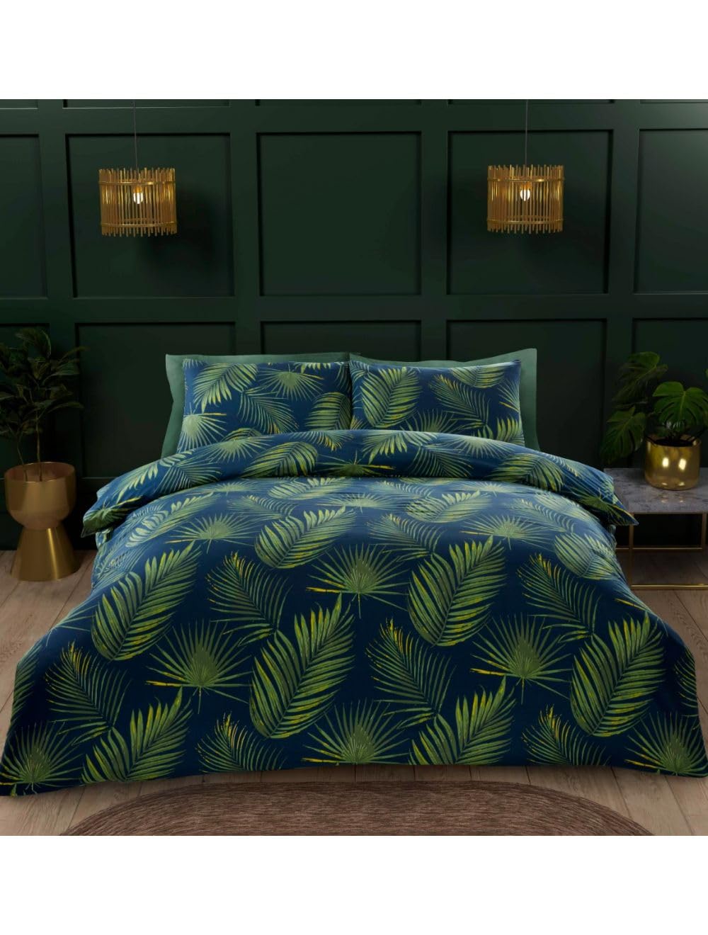 Funda nórdica para cama doble con estampado tropical Palma para renovar el dormitorio