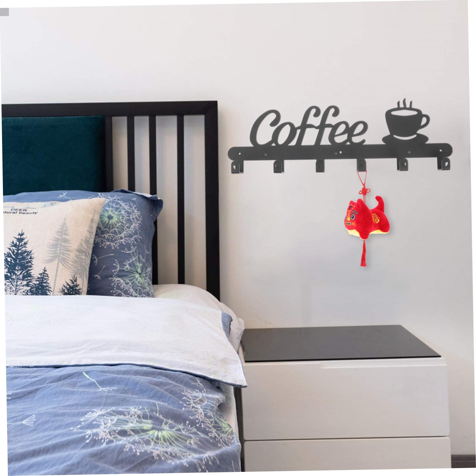 Tassenständer Wand Schwarz Eisen für Tassen und Töpfe Weihnachten Party