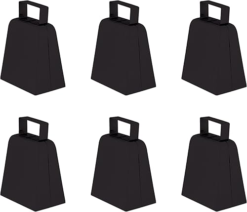 Miniatura 38 de Beistle Paquete de 12 cencerras de metal blanco, 4 pulgadas - Team Spirit Sports Noisemakers