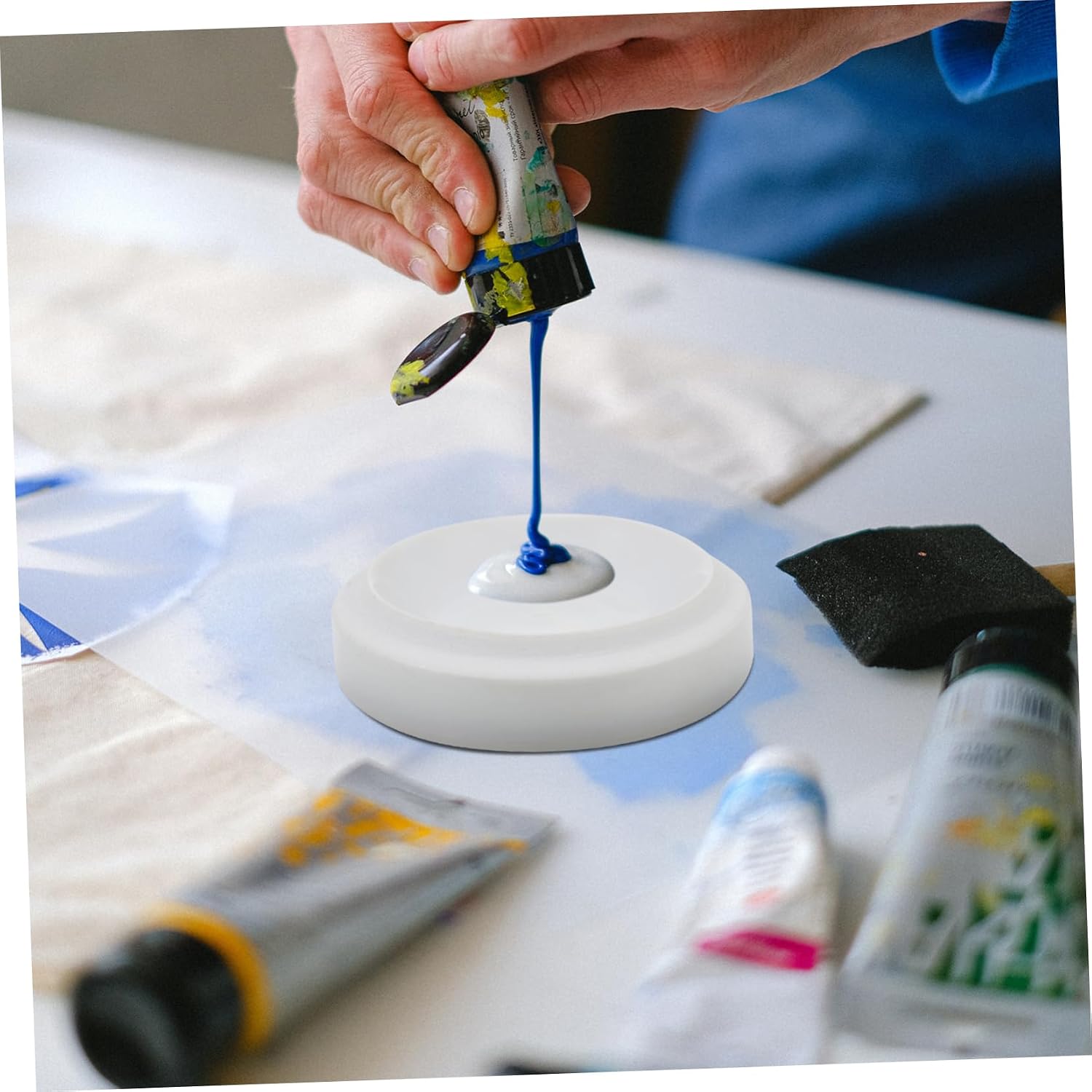 Angoily 1set Paint Mixing Tray with Lid for Gouache Watercolor and Pigment and Versatile Palette for Artists and Calligraphy Enthusiasts